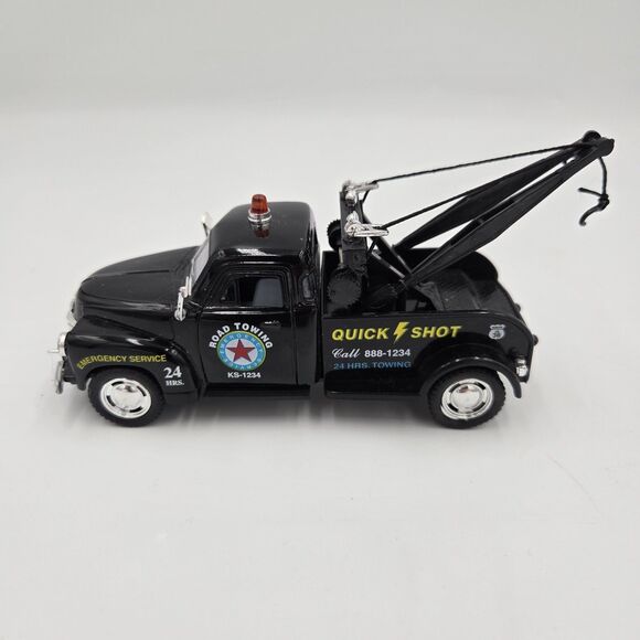 Kinsmart Black 1953 Chevrolet 3100 Wrecker Tow Truck  1/38 Scale Die Cast Cars - Picture 1 of 8